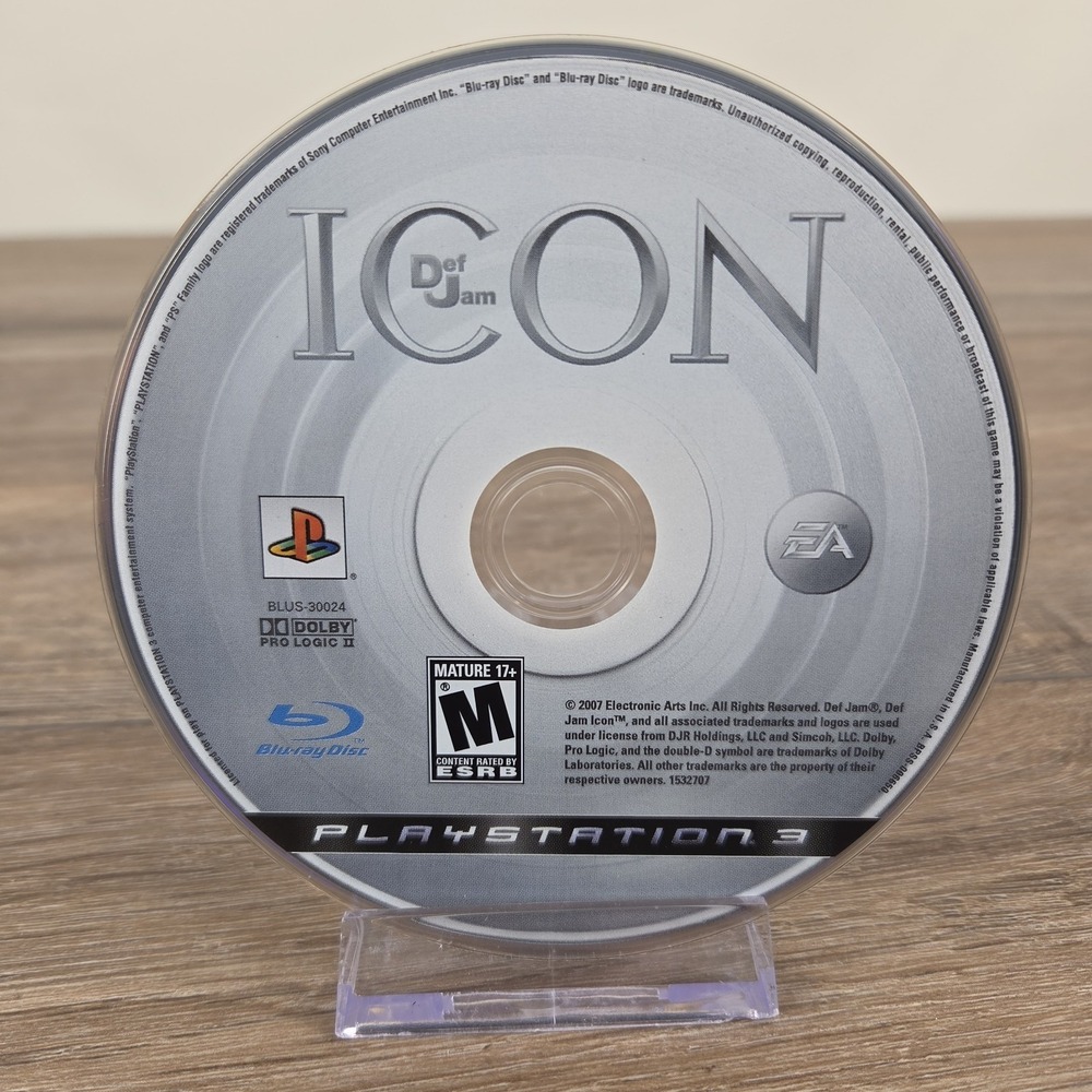 Def Jam Icon For PS3 Disc Only Very Good Condition Tested
